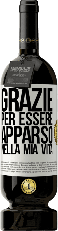 49,95 € Spedizione Gratuita | Vino rosso Edizione Premium MBS® Riserva Grazie per essere apparso nella mia vita Etichetta Bianca. Etichetta personalizzabile Riserva 12 Mesi Raccogliere 2016 Tempranillo