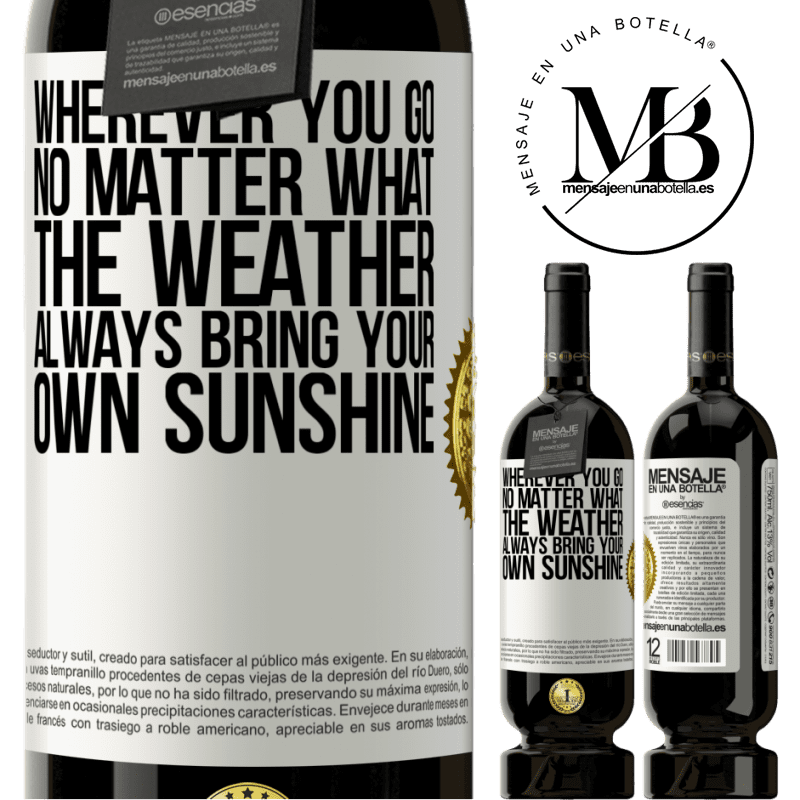 29,95 € Free Shipping | Red Wine Premium Edition MBS® Reserva Wherever you go, no matter what the weather, always bring your own sunshine White Label. Customizable label Reserva 12 Months Harvest 2014 Tempranillo