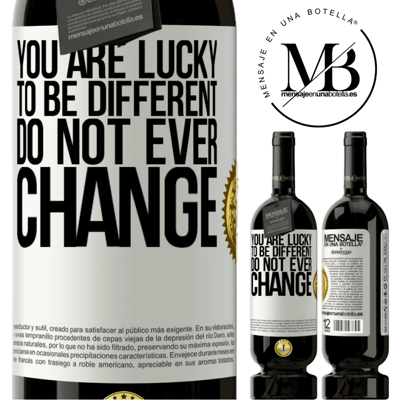29,95 € Free Shipping | Red Wine Premium Edition MBS® Reserva You are lucky to be different. Do not ever change White Label. Customizable label Reserva 12 Months Harvest 2014 Tempranillo