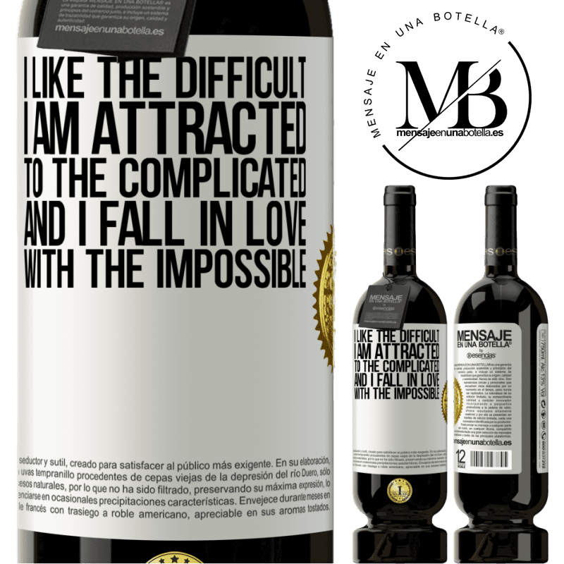 29,95 € Free Shipping | Red Wine Premium Edition MBS® Reserva I like the difficult, I am attracted to the complicated, and I fall in love with the impossible White Label. Customizable label Reserva 12 Months Harvest 2014 Tempranillo