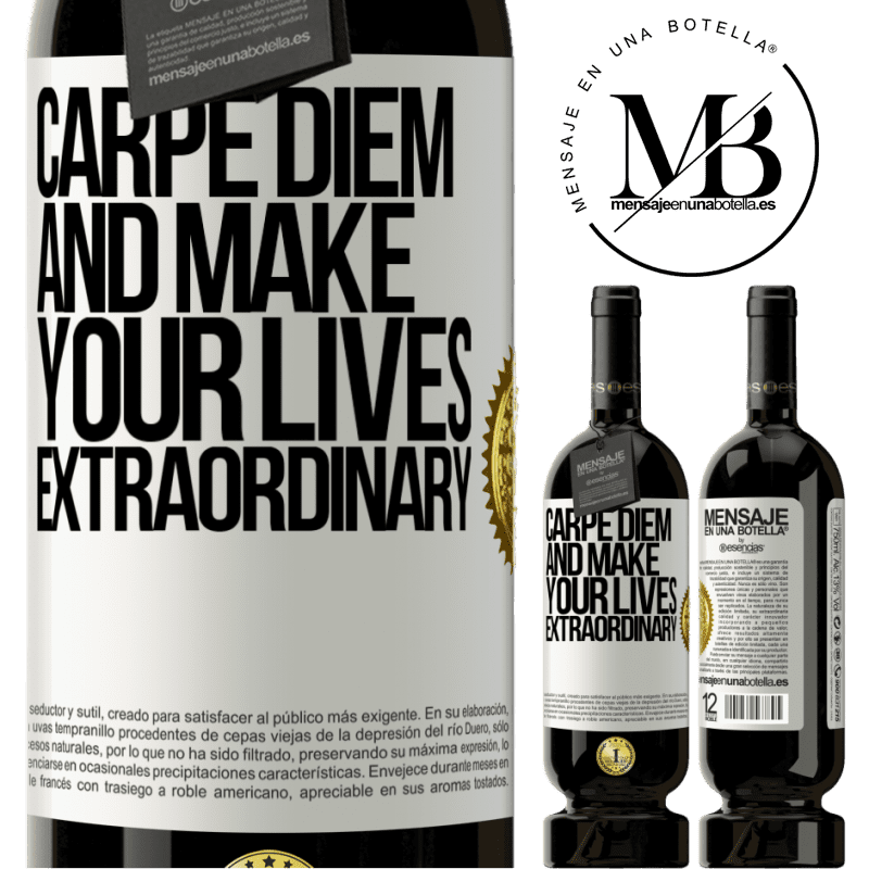29,95 € Free Shipping | Red Wine Premium Edition MBS® Reserva Carpe Diem and make your lives extraordinary White Label. Customizable label Reserva 12 Months Harvest 2014 Tempranillo