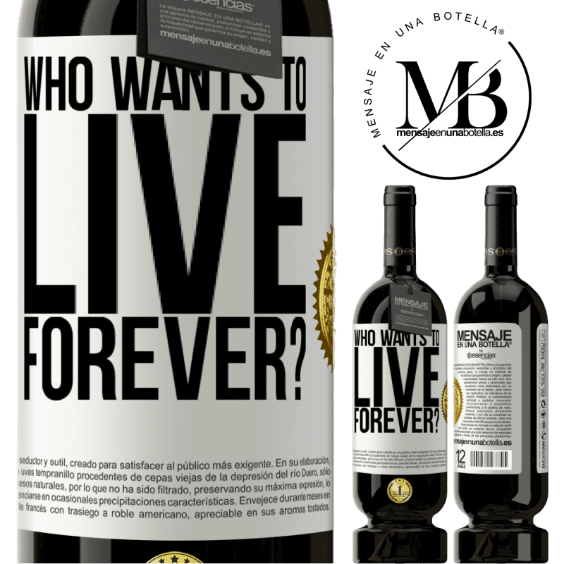 49,95 € Free Shipping | Red Wine Premium Edition MBS® Reserve who wants to live forever? White Label. Customizable label Reserve 12 Months Harvest 2015 Tempranillo