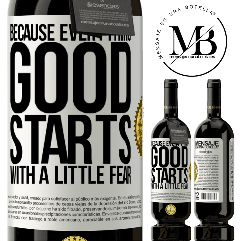 29,95 € Free Shipping | Red Wine Premium Edition MBS® Reserva Because everything good starts with a little fear White Label. Customizable label Reserva 12 Months Harvest 2014 Tempranillo