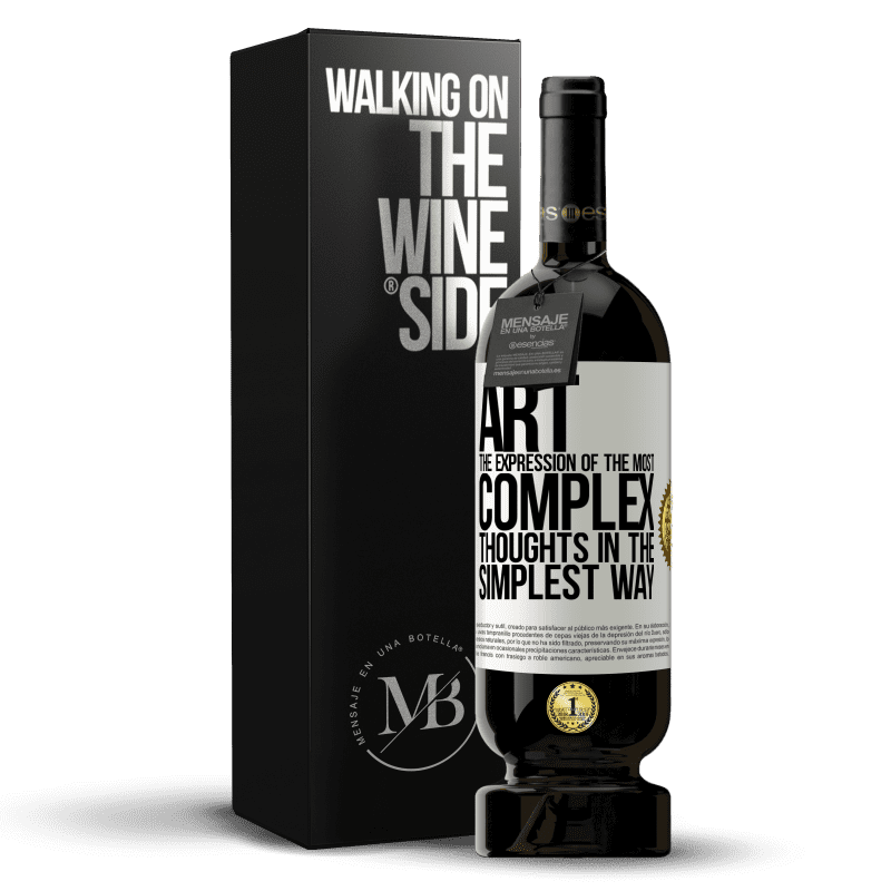 49,95 € Free Shipping | Red Wine Premium Edition MBS® Reserve ART. The expression of the most complex thoughts in the simplest way White Label. Customizable label Reserve 12 Months Harvest 2014 Tempranillo