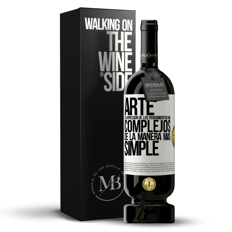 49,95 € Envío gratis | Vino Tinto Edición Premium MBS® Reserva ARTE. La expresión de los pensamientos más complejos de la manera más simple Etiqueta Blanca. Etiqueta personalizable Reserva 12 Meses Cosecha 2016 Tempranillo