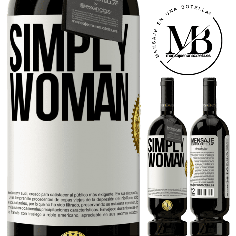 29,95 € Free Shipping | Red Wine Premium Edition MBS® Reserva Simply woman White Label. Customizable label Reserva 12 Months Harvest 2014 Tempranillo