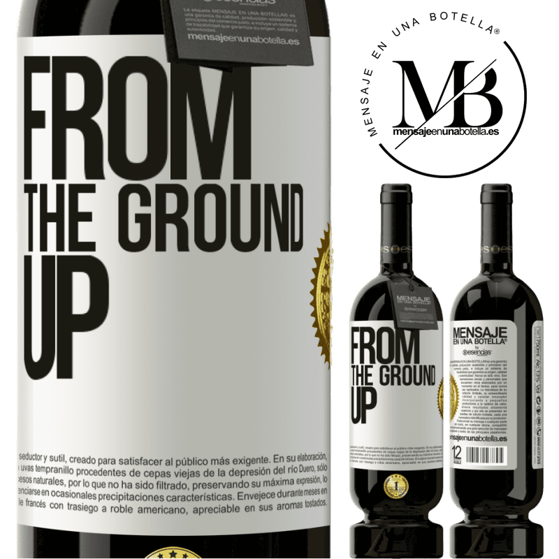 39,95 € Envoi gratuit | Vin rouge Édition Premium MBS® Reserva From The Ground Up Étiquette Blanche. Étiquette personnalisable Reserva 12 Mois Récolte 2015 Tempranillo