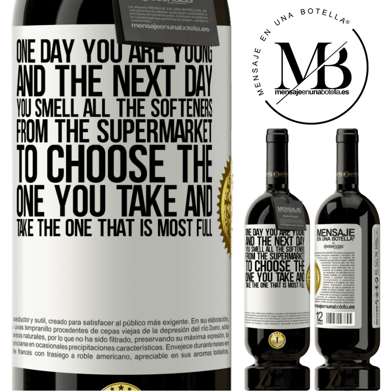 29,95 € Free Shipping | Red Wine Premium Edition MBS® Reserva One day you are young and the next day, you smell all the softeners from the supermarket to choose the one you take and take White Label. Customizable label Reserva 12 Months Harvest 2014 Tempranillo