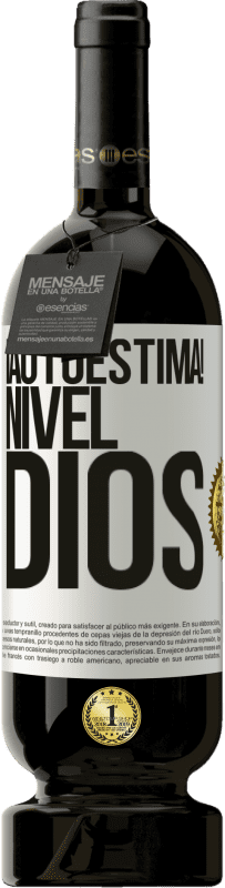 49,95 € | Vino Tinto Edición Premium MBS® Reserva ¡Autoestima! Nivel dios Etiqueta Blanca. Etiqueta personalizable Reserva 12 Meses Cosecha 2014 Tempranillo
