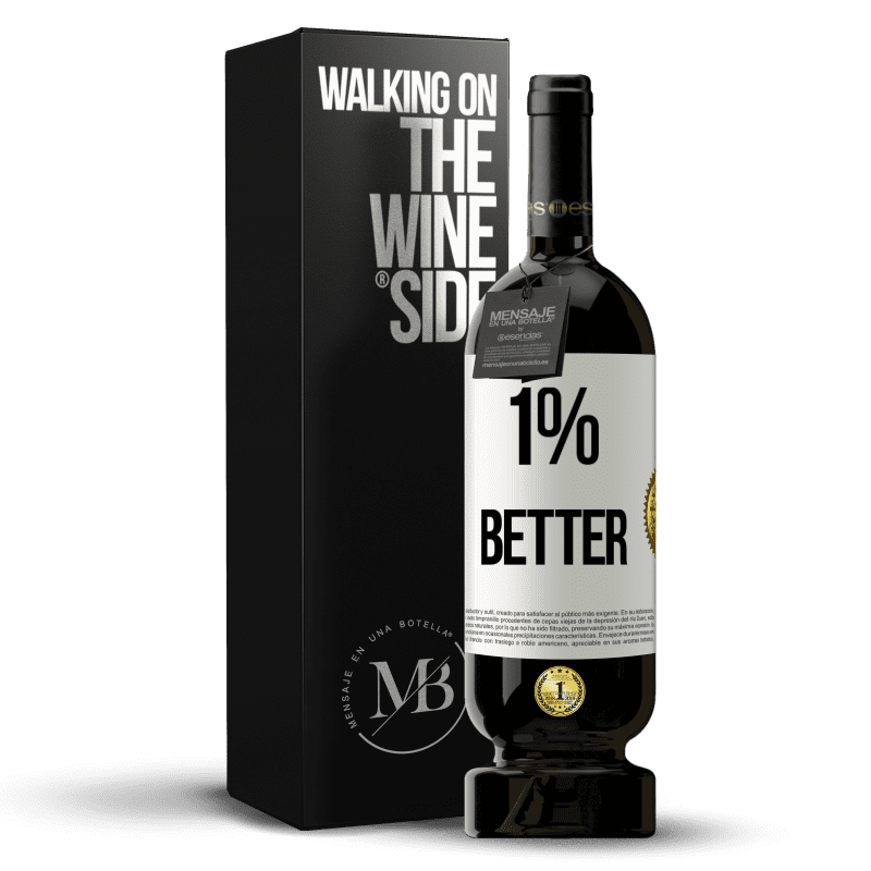 49,95 € Envoi gratuit | Vin rouge Édition Premium MBS® Réserve 1% Better Étiquette Blanche. Étiquette personnalisable Réserve 12 Mois Récolte 2014 Tempranillo