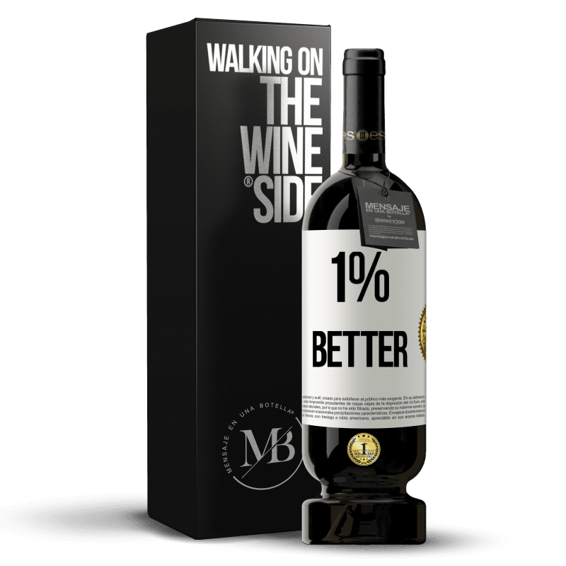 49,95 € Spedizione Gratuita | Vino rosso Edizione Premium MBS® Riserva 1% Better Etichetta Bianca. Etichetta personalizzabile Riserva 12 Mesi Raccogliere 2014 Tempranillo