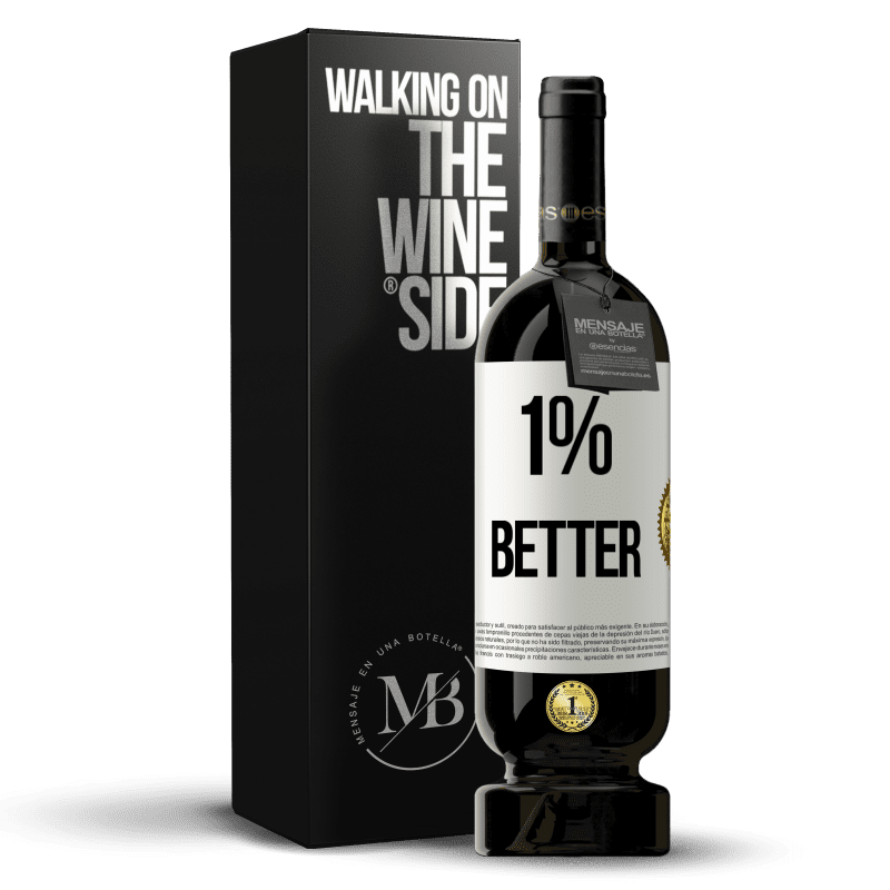 49,95 € Spedizione Gratuita | Vino rosso Edizione Premium MBS® Riserva 1% Better Etichetta Bianca. Etichetta personalizzabile Riserva 12 Mesi Raccogliere 2016 Tempranillo