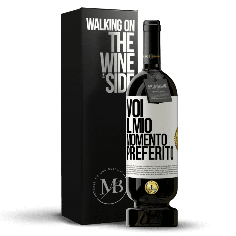 49,95 € Spedizione Gratuita | Vino rosso Edizione Premium MBS® Riserva Voi. Il mio momento preferito Etichetta Bianca. Etichetta personalizzabile Riserva 12 Mesi Raccogliere 2014 Tempranillo