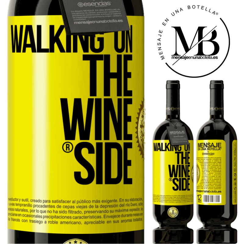 49,95 € Envío gratis | Vino Tinto Edición Premium MBS® Reserva Walking on the Wine Side® Etiqueta Amarilla. Etiqueta personalizable Reserva 12 Meses Cosecha 2015 Tempranillo