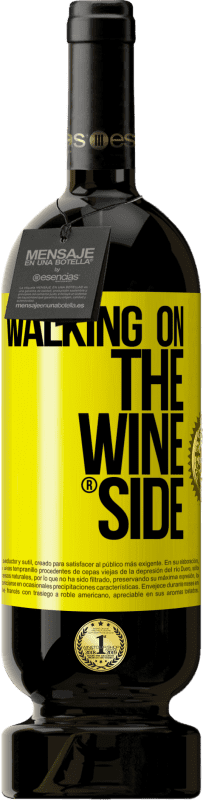29,95 € Бесплатная доставка | Красное вино Premium Edition MBS® Reserva Walking on the Wine Side® Желтая этикетка. Настраиваемая этикетка Reserva 12 Месяцы Урожай 2014 Tempranillo