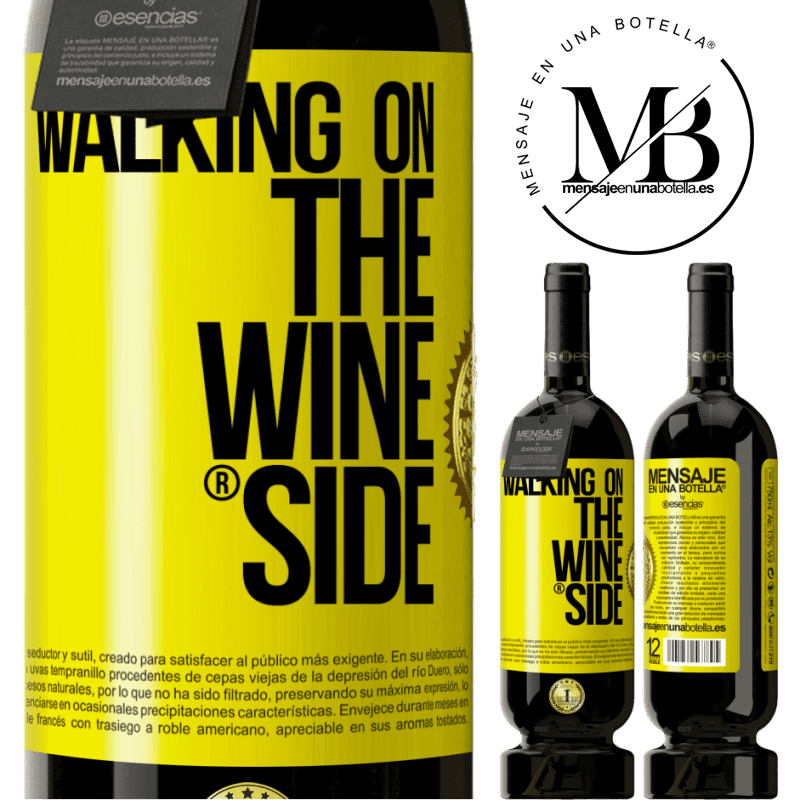 49,95 € Бесплатная доставка | Красное вино Premium Edition MBS® Бронировать Walking on the Wine Side® Желтая этикетка. Настраиваемая этикетка Бронировать 12 Месяцы Урожай 2015 Tempranillo