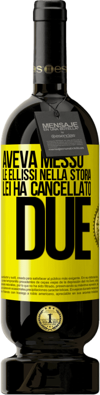 Spedizione Gratuita | Vino rosso Edizione Premium MBS® Riserva aveva messo le ellissi nella storia, lei ha cancellato due Etichetta Gialla. Etichetta personalizzabile Riserva 12 Mesi Raccogliere 2014 Tempranillo