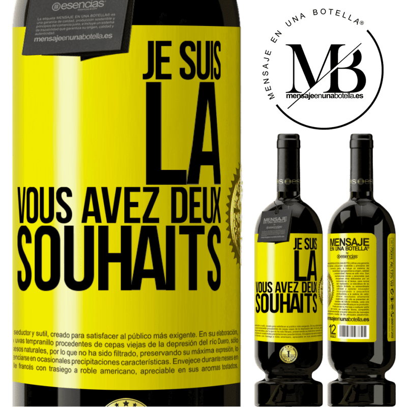 49,95 € Envoi gratuit | Vin rouge Édition Premium MBS® Réserve Je suis là. Il ne te reste plus que deux voeux Étiquette Jaune. Étiquette personnalisable Réserve 12 Mois Récolte 2014 Tempranillo