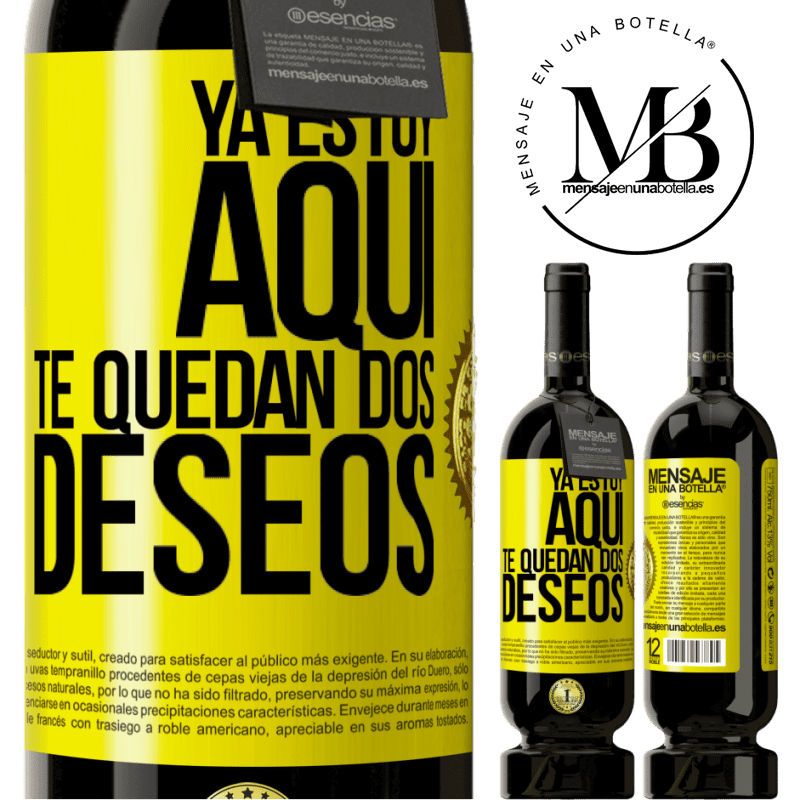 49,95 € Envío gratis | Vino Tinto Edición Premium MBS® Reserva Ya estoy aquí. Te quedan dos deseos Etiqueta Amarilla. Etiqueta personalizable Reserva 12 Meses Cosecha 2014 Tempranillo