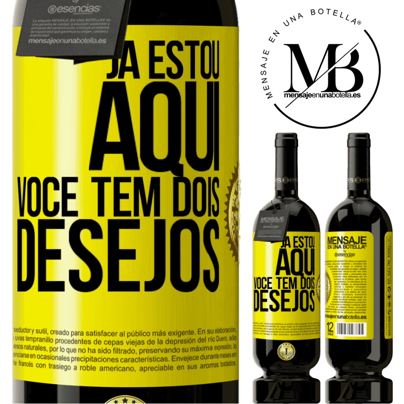 49,95 € Envio grátis | Vinho tinto Edição Premium MBS® Reserva Já estou aqui. Você tem dois desejos Etiqueta Amarela. Etiqueta personalizável Reserva 12 Meses Colheita 2014 Tempranillo