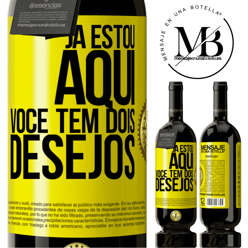 49,95 € Envio grátis | Vinho tinto Edição Premium MBS® Reserva Já estou aqui. Você tem dois desejos Etiqueta Amarela. Etiqueta personalizável Reserva 12 Meses Colheita 2016 Tempranillo