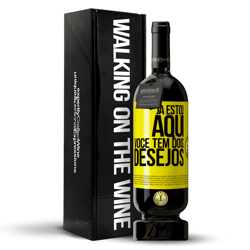 49,95 € Envio grátis | Vinho tinto Edição Premium MBS® Reserva Já estou aqui. Você tem dois desejos Etiqueta Amarela. Etiqueta personalizável Reserva 12 Meses Colheita 2016 Tempranillo