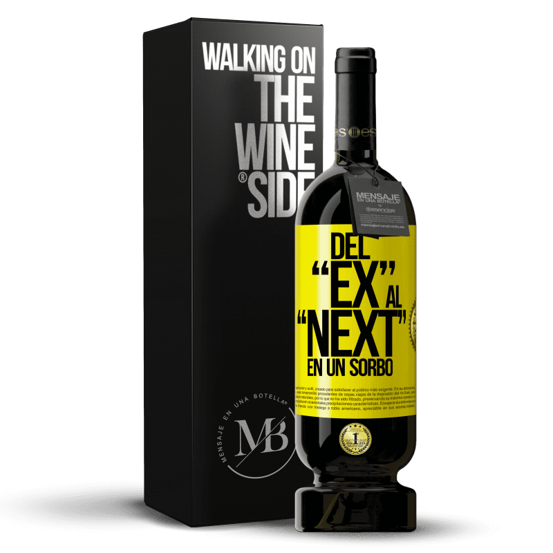 49,95 € Envío gratis | Vino Tinto Edición Premium MBS® Reserva Del EX al NEXT en un sorbo Etiqueta Amarilla. Etiqueta personalizable Reserva 12 Meses Cosecha 2015 Tempranillo