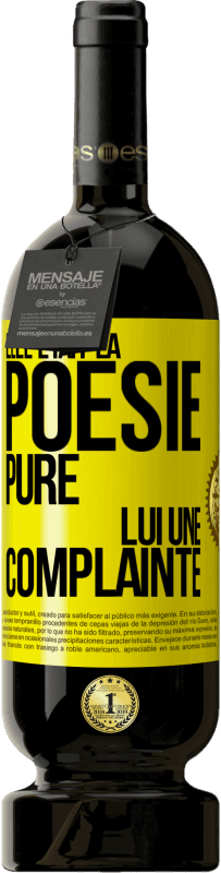 49,95 € | Vin rouge Édition Premium MBS® Réserve Elle était la poésie pure, lui une complainte Étiquette Jaune. Étiquette personnalisable Réserve 12 Mois Récolte 2016 Tempranillo