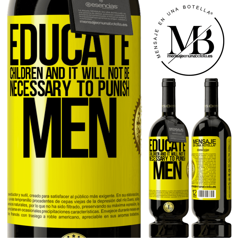 29,95 € Free Shipping | Red Wine Premium Edition MBS® Reserva Educate children and it will not be necessary to punish men Yellow Label. Customizable label Reserva 12 Months Harvest 2014 Tempranillo