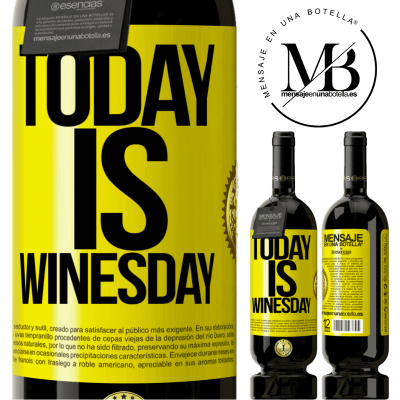 29,95 € Kostenloser Versand | Rotwein Premium Ausgabe MBS® Reserva Today is winesday! Gelbes Etikett. Anpassbares Etikett Reserva 12 Monate Ernte 2014 Tempranillo