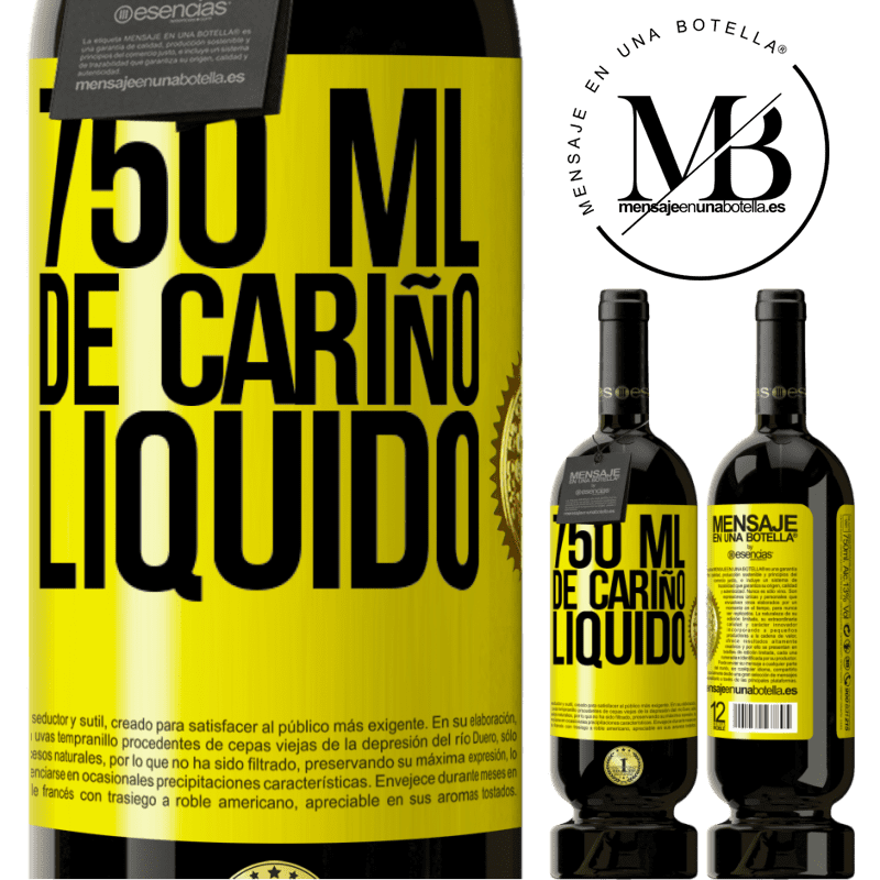 49,95 € Envío gratis | Vino Tinto Edición Premium MBS® Reserva 750 ml. de cariño líquido Etiqueta Amarilla. Etiqueta personalizable Reserva 12 Meses Cosecha 2014 Tempranillo