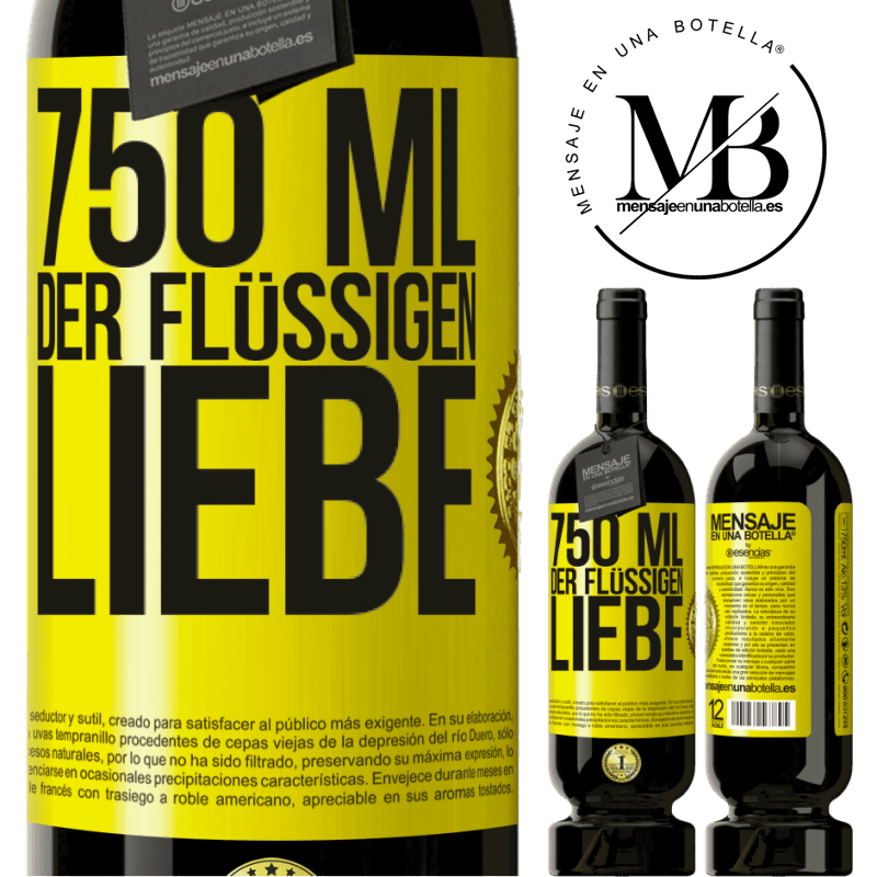 49,95 € Kostenloser Versand | Rotwein Premium Ausgabe MBS® Reserve 750 ml flüssiger Liebe Gelbes Etikett. Anpassbares Etikett Reserve 12 Monate Ernte 2016 Tempranillo