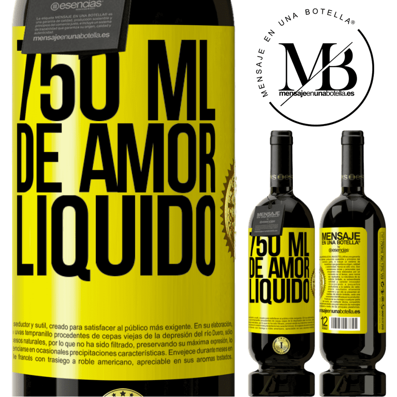 49,95 € Envio grátis | Vinho tinto Edição Premium MBS® Reserva 750 ml de amor líquido Etiqueta Amarela. Etiqueta personalizável Reserva 12 Meses Colheita 2014 Tempranillo