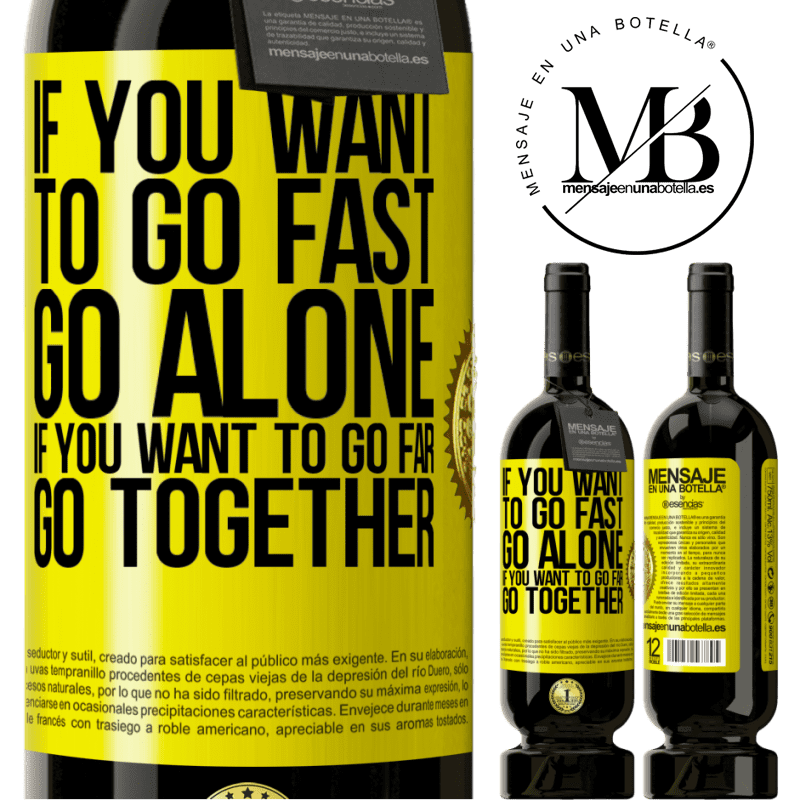 29,95 € Free Shipping | Red Wine Premium Edition MBS® Reserva If you want to go fast, go alone. If you want to go far, go together Yellow Label. Customizable label Reserva 12 Months Harvest 2014 Tempranillo