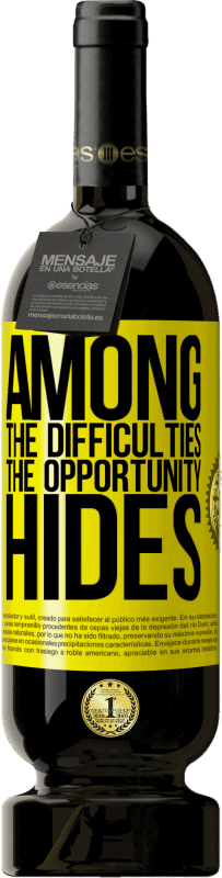 49,95 € 免费送货 | 红酒 高级版 MBS® 预订 机会掩盖的困难之中 黄色标签. 可自定义的标签 预订 12 个月 收成 2016 Tempranillo