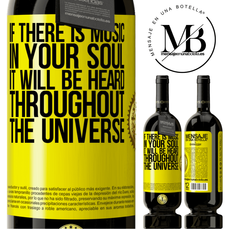 29,95 € Free Shipping | Red Wine Premium Edition MBS® Reserva If there is music in your soul, it will be heard throughout the universe Yellow Label. Customizable label Reserva 12 Months Harvest 2014 Tempranillo