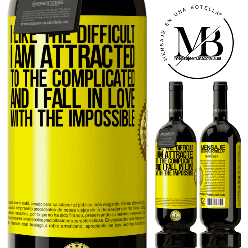 29,95 € Free Shipping | Red Wine Premium Edition MBS® Reserva I like the difficult, I am attracted to the complicated, and I fall in love with the impossible Yellow Label. Customizable label Reserva 12 Months Harvest 2014 Tempranillo
