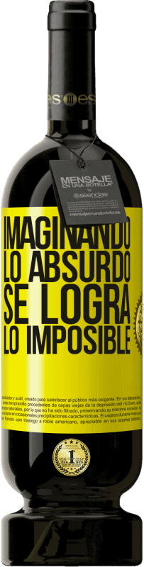 49,95 € Envío gratis | Vino Tinto Edición Premium MBS® Reserva Imaginando lo absurdo se logra lo imposible Etiqueta Amarilla. Etiqueta personalizable Reserva 12 Meses Cosecha 2016 Tempranillo