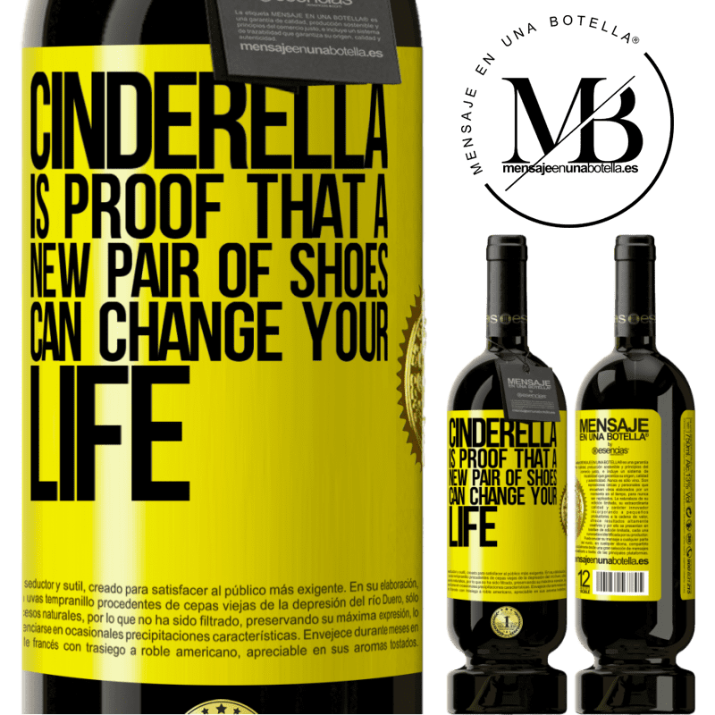 29,95 € Free Shipping | Red Wine Premium Edition MBS® Reserva Cinderella is proof that a new pair of shoes can change your life Yellow Label. Customizable label Reserva 12 Months Harvest 2014 Tempranillo
