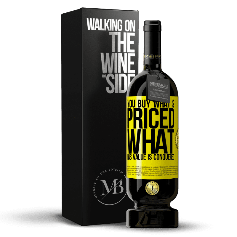 49,95 € Free Shipping | Red Wine Premium Edition MBS® Reserve You buy what is priced. What has value is conquered Yellow Label. Customizable label Reserve 12 Months Harvest 2014 Tempranillo