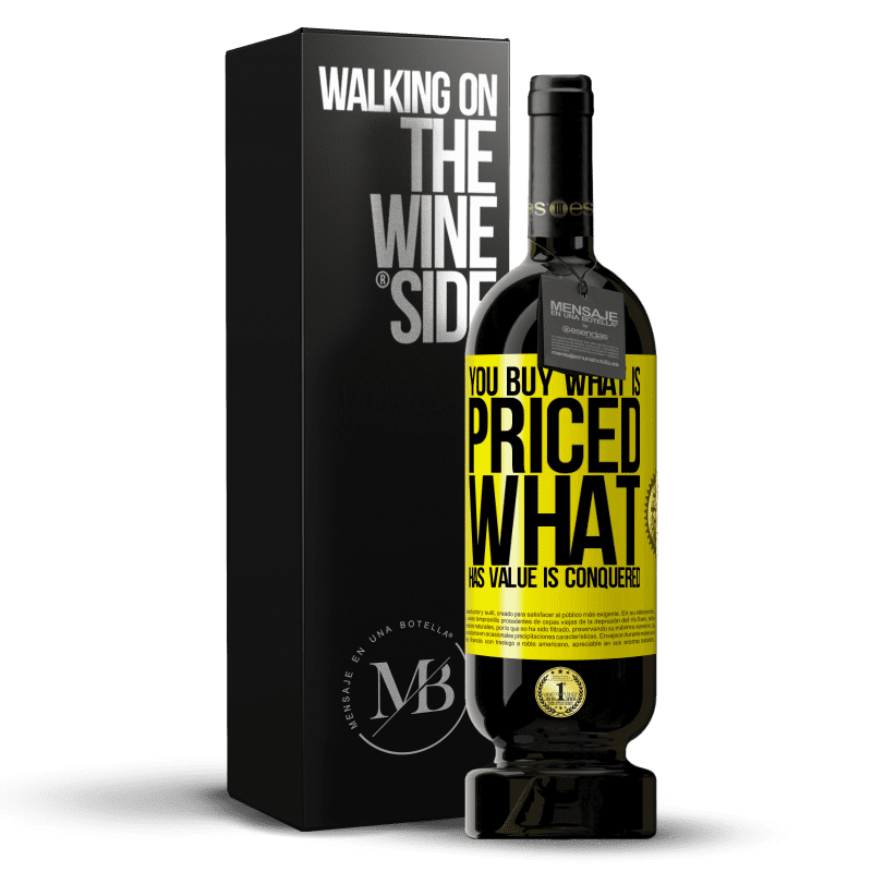 49,95 € Free Shipping | Red Wine Premium Edition MBS® Reserve You buy what is priced. What has value is conquered Yellow Label. Customizable label Reserve 12 Months Harvest 2015 Tempranillo