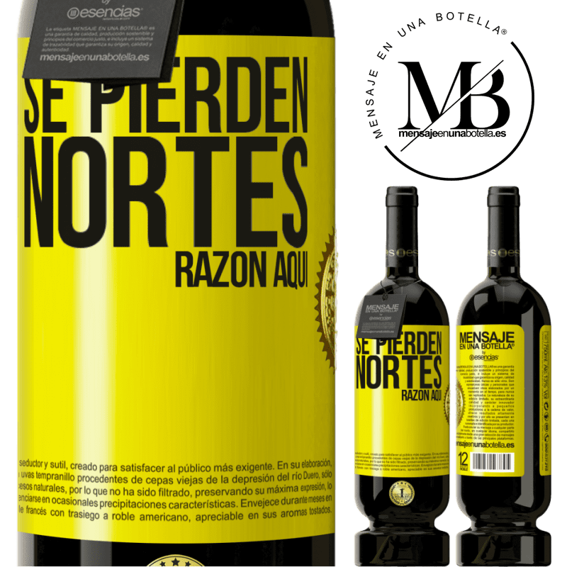 29,95 € Envoi gratuit | Vin rouge Édition Premium MBS® Reserva Les Nortes sont perdus. Raison ici Étiquette Jaune. Étiquette personnalisable Reserva 12 Mois Récolte 2014 Tempranillo