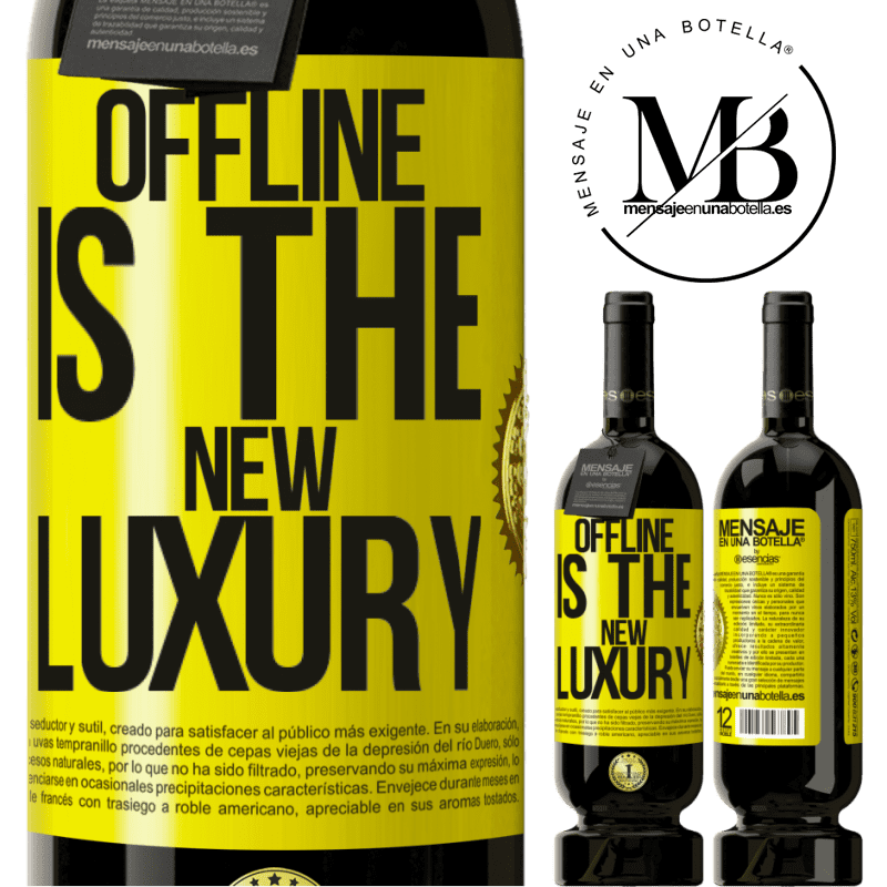 39,95 € Envoi gratuit | Vin rouge Édition Premium MBS® Reserva Offline is the new luxury Étiquette Jaune. Étiquette personnalisable Reserva 12 Mois Récolte 2015 Tempranillo