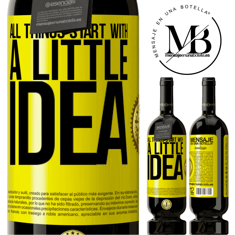 49,95 € Free Shipping | Red Wine Premium Edition MBS® Reserve It all starts with a little idea Yellow Label. Customizable label Reserve 12 Months Harvest 2016 Tempranillo