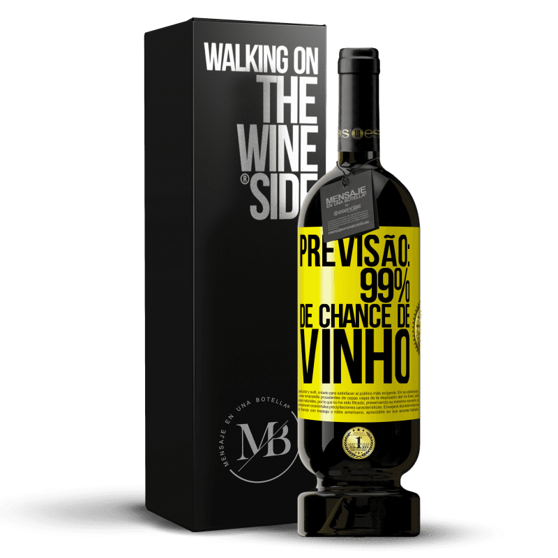 49,95 € Envio grátis | Vinho tinto Edição Premium MBS® Reserva Previsão: 99% de chance de vinho Etiqueta Amarela. Etiqueta personalizável Reserva 12 Meses Colheita 2015 Tempranillo