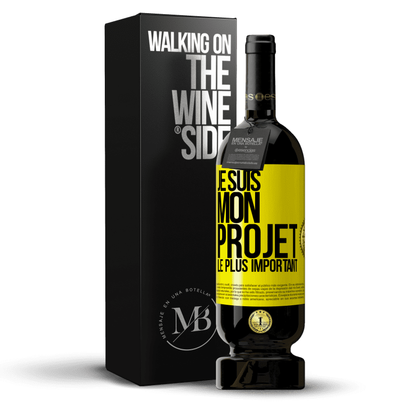 49,95 € Envoi gratuit | Vin rouge Édition Premium MBS® Réserve Je suis mon projet le plus important Étiquette Jaune. Étiquette personnalisable Réserve 12 Mois Récolte 2015 Tempranillo