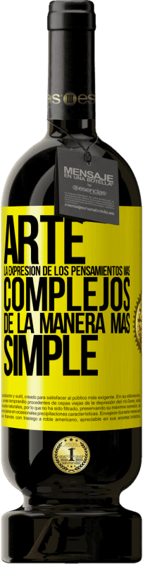 Envío gratis | Vino Tinto Edición Premium MBS® Reserva ARTE. La expresión de los pensamientos más complejos de la manera más simple Etiqueta Amarilla. Etiqueta personalizable Reserva 12 Meses Cosecha 2016 Tempranillo