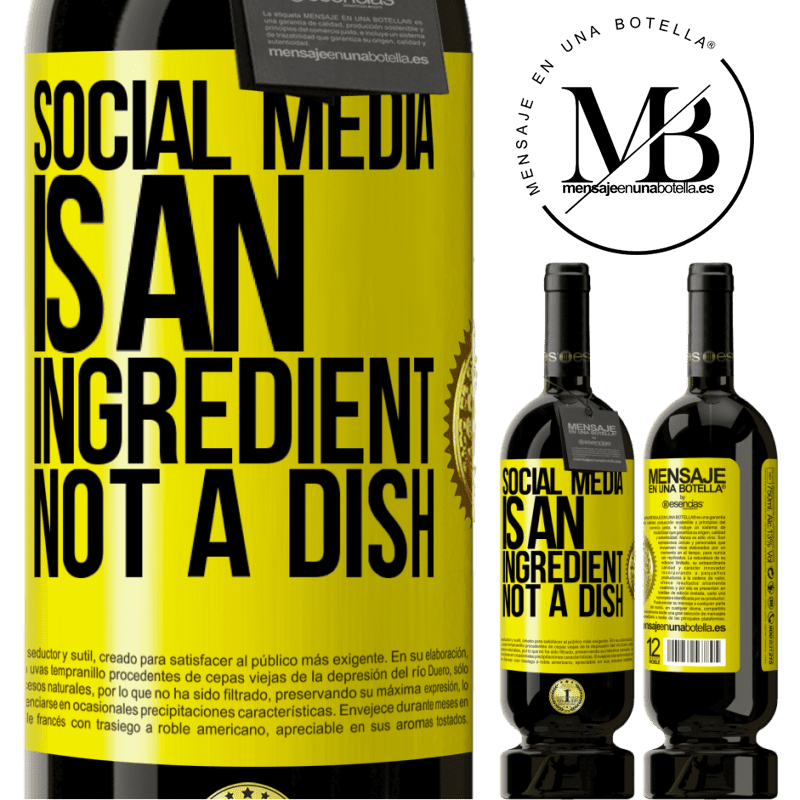 29,95 € Free Shipping | Red Wine Premium Edition MBS® Reserva Social media is an ingredient, not a dish Yellow Label. Customizable label Reserva 12 Months Harvest 2014 Tempranillo