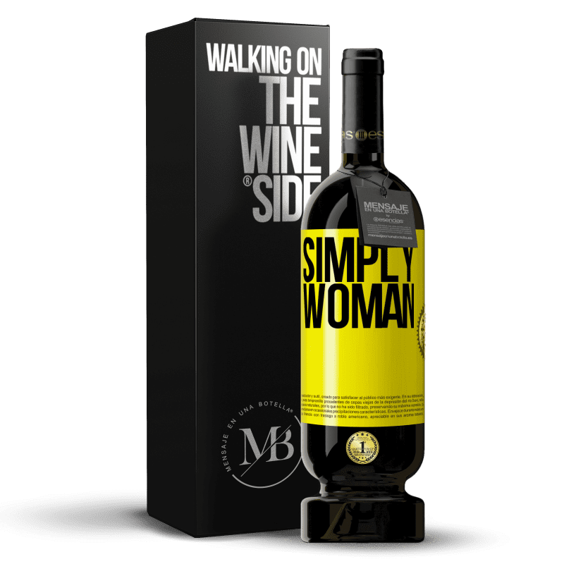49,95 € Free Shipping | Red Wine Premium Edition MBS® Reserve Simply woman Yellow Label. Customizable label Reserve 12 Months Harvest 2014 Tempranillo