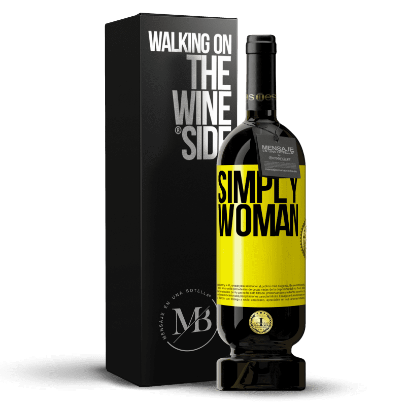 49,95 € Free Shipping | Red Wine Premium Edition MBS® Reserve Simply woman Yellow Label. Customizable label Reserve 12 Months Harvest 2016 Tempranillo